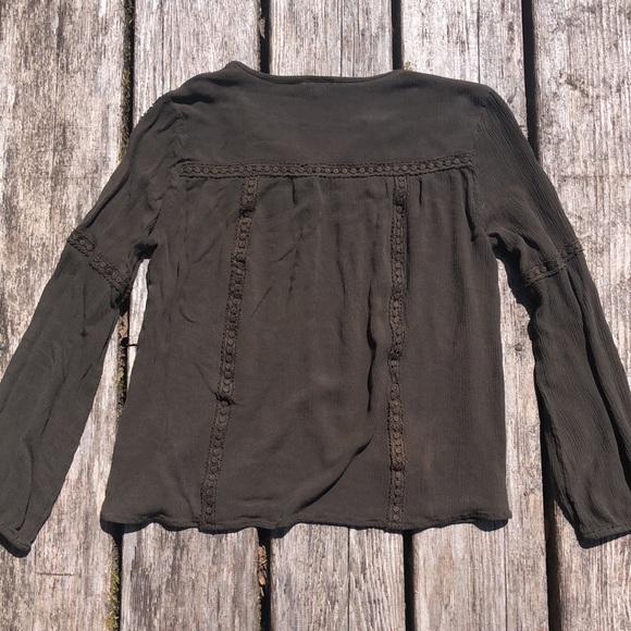 Flowy boho top olive green - Picture 6 of 9